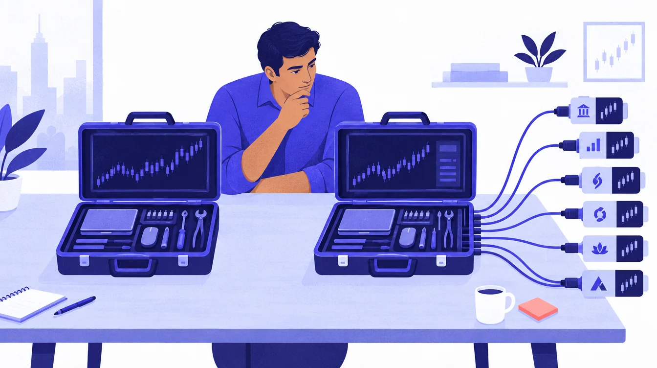दो no-code trading toolkits की तुलना का चित्र