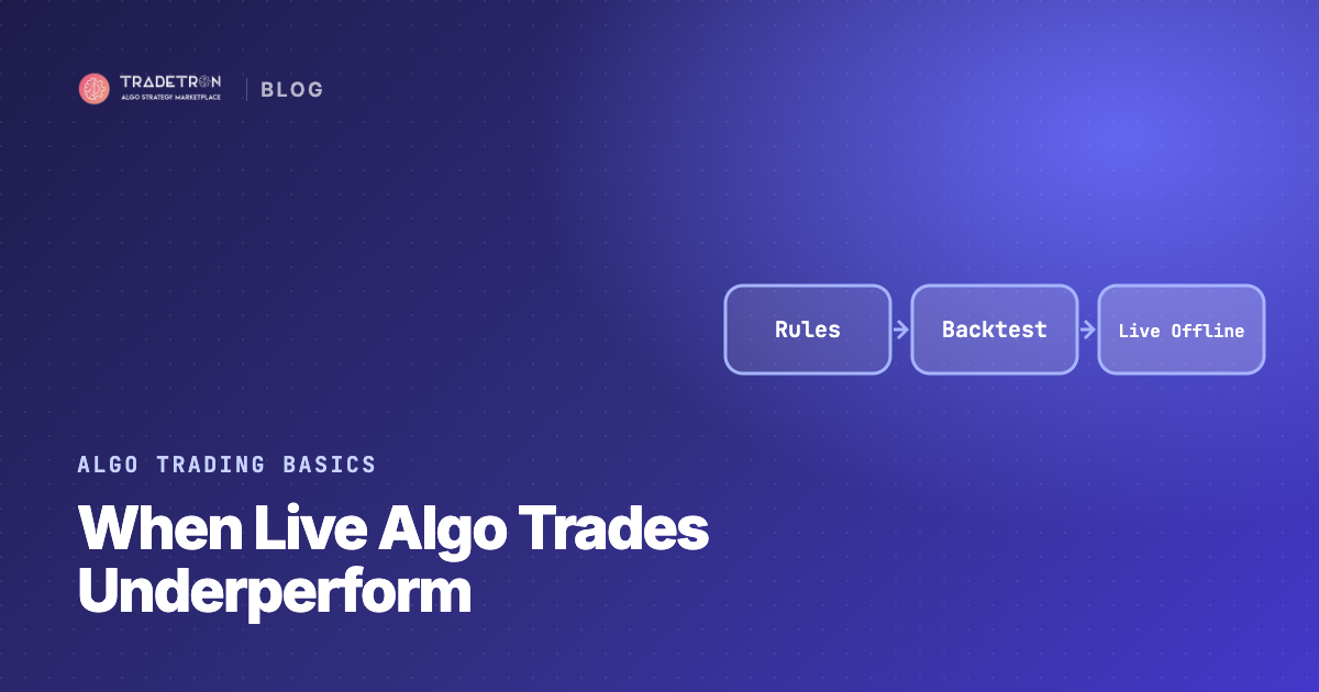 What to Do When Your Live Algo Trades Don't Perform as Expected