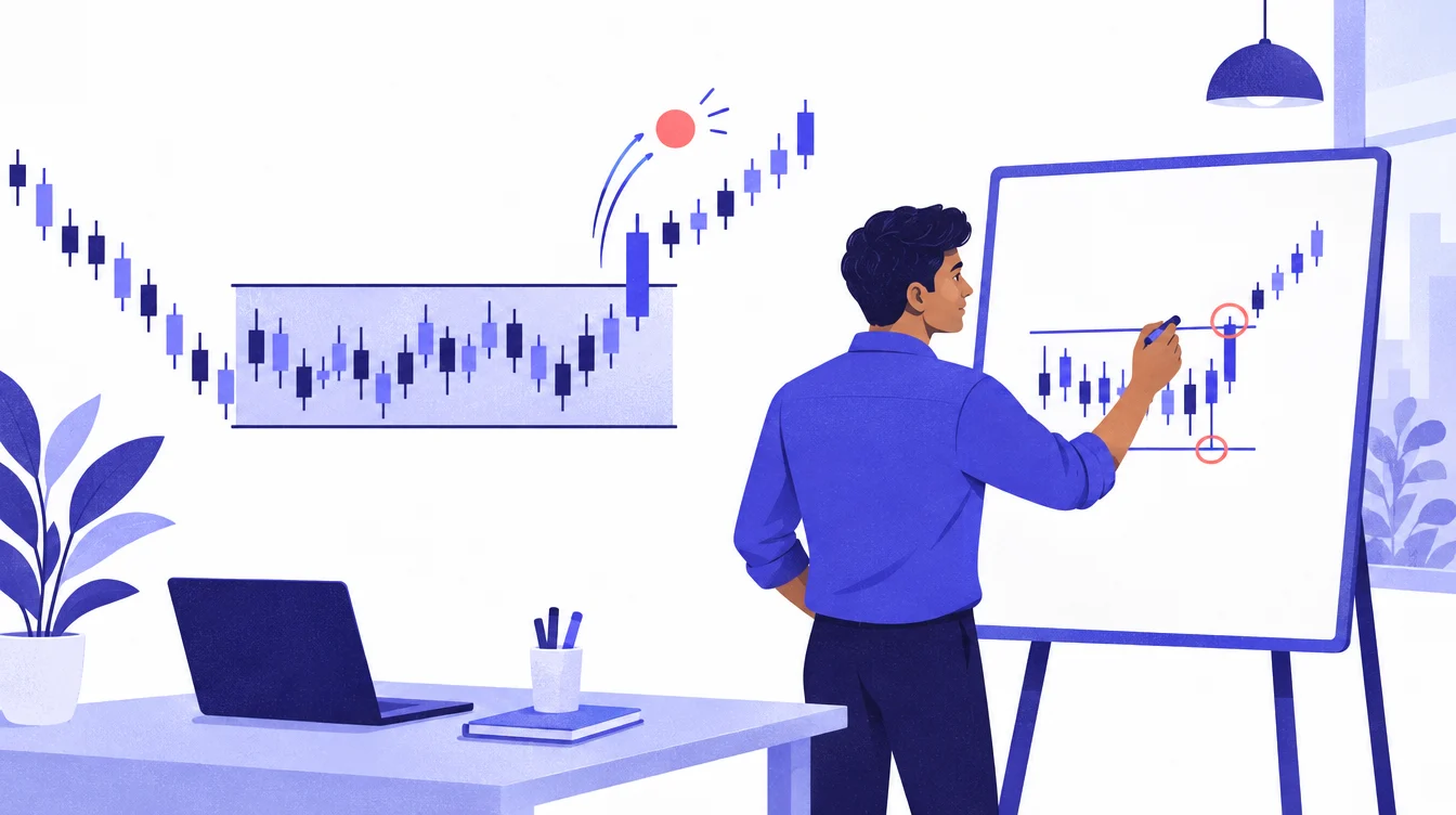 ఒక opening range నుంచి ధర breakout అవుతున్న చిత్రం