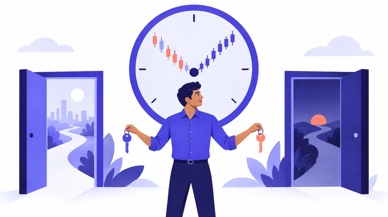 Illustration of timing entries and exits with clear rules