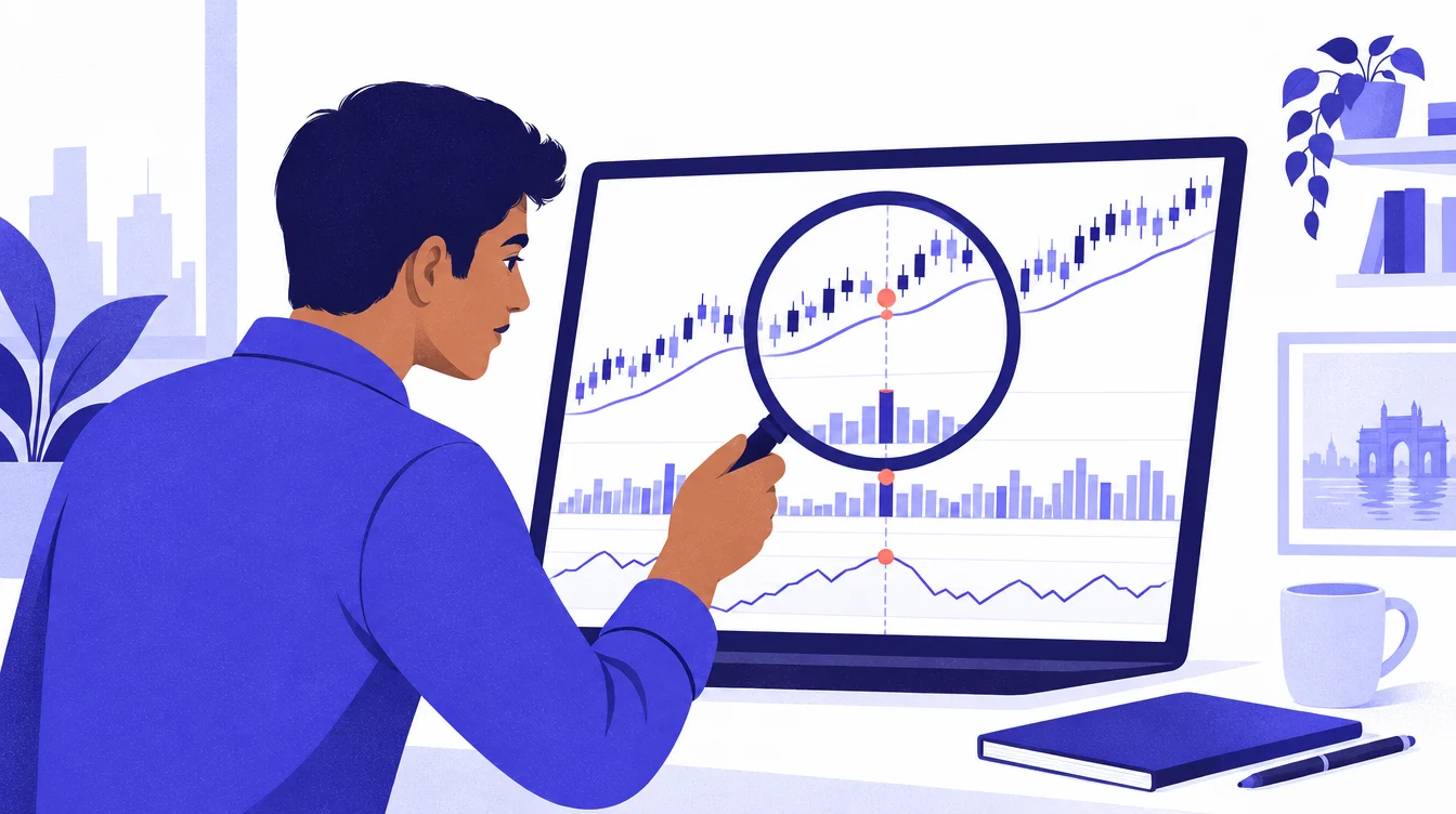 చాలా intraday indicators ఒకే మాట చెప్పే పాయింట్‌ను ఒక ట్రేడర్ కనుగొంటున్న చిత్రం