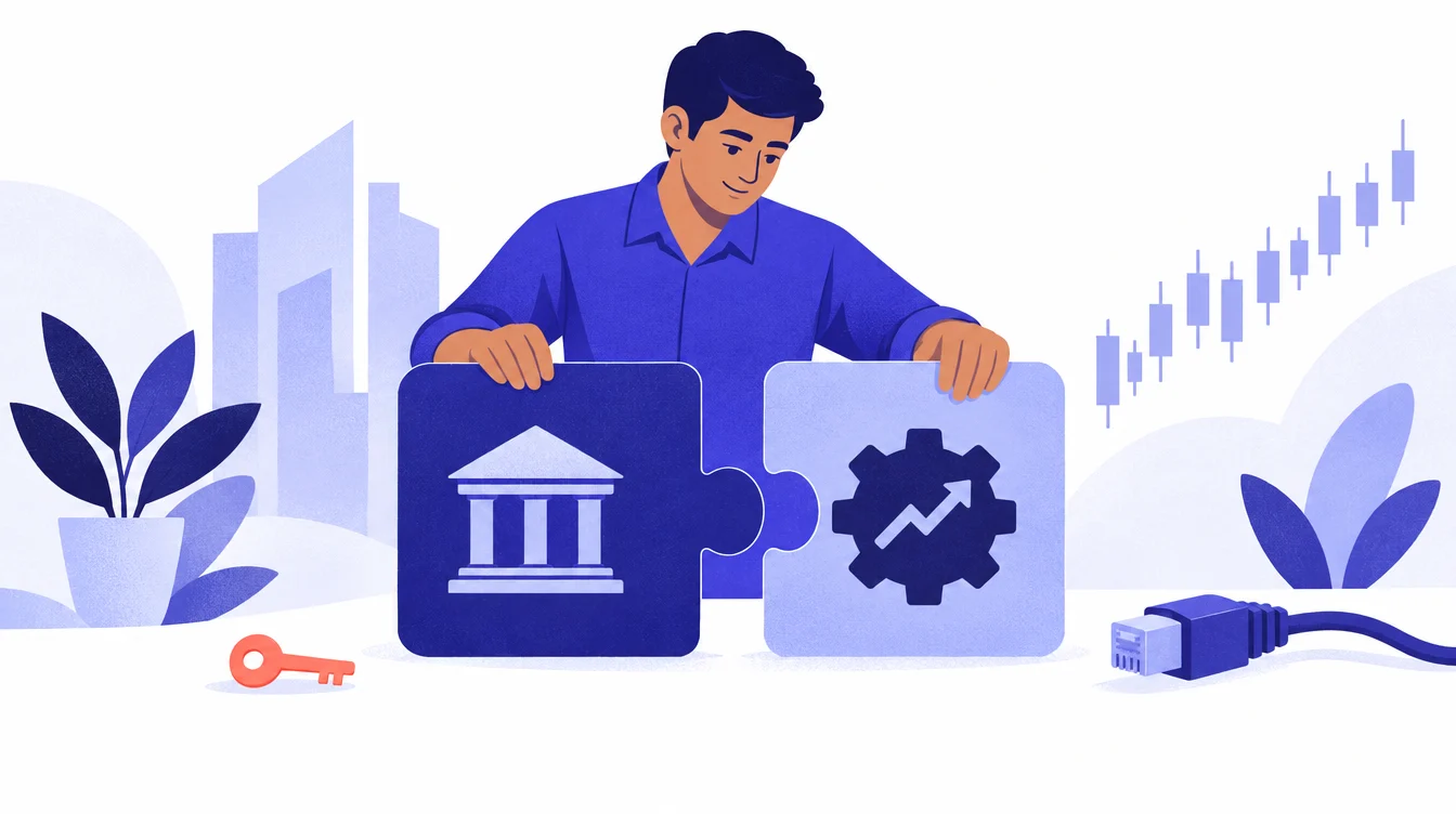 Broker account को automation platform से जोड़ने का चित्र